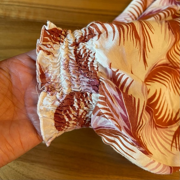 Anthropologie - Transitional Brown & Purple Print Dress with Pockets / Large - Picture 11 of 16